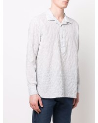 Eleventy Striped Cotton Blend Shirt