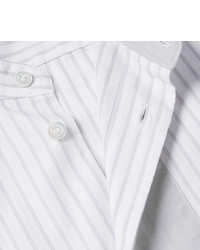 Barena Striped Cotton Grandad Collar Shirt