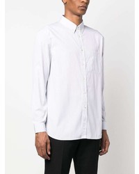 Saint Laurent Striped Long Sleeve Cotton Shirt