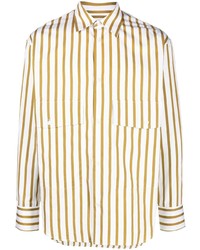 PT TORINO Striped Long Sleeve Cotton Shirt