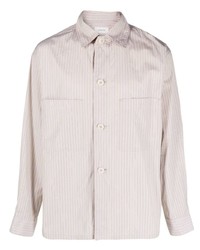 Lemaire Striped Long Sleeve Cotton Shirt