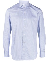 Finamore 1925 Napoli Striped Long Sleeve Cotton Shirt