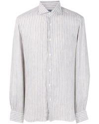 Barba Striped Long Sleeve Linen Shirt