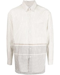 Lemaire Striped Pattern Button Up Shirt