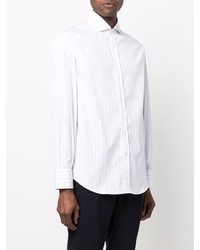 Brunello Cucinelli Striped Spread Collar Shirt