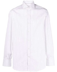 Brunello Cucinelli Striped Spread Collar Shirt