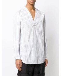 3.1 Phillip Lim V Neck Vertical Stripe Shirt
