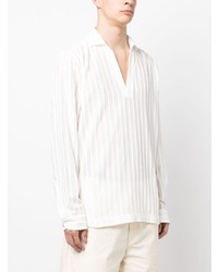 Orlebar Brown Vertical Striped Chenille Shirt