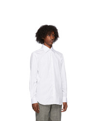 Husbands White And Black Striped Lecce Shirt
