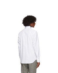 Husbands White And Black Striped Lecce Shirt