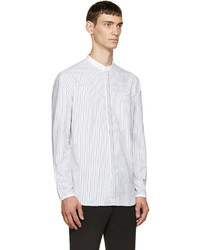 Tim Coppens White Black Striped Snap Shirt
