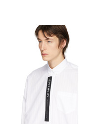Givenchy White Poplin Logo Tape Shirt