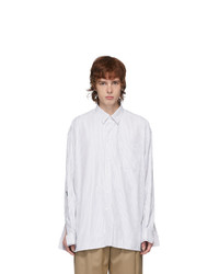 Ader Error White Stripe Oversized Shirt