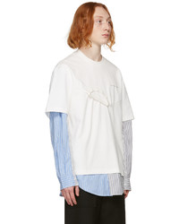 Feng Chen Wang White Shirting Panelled Sweatshirt