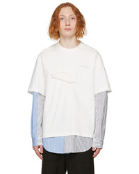 Feng Chen Wang White Shirting Panelled Sweatshirt