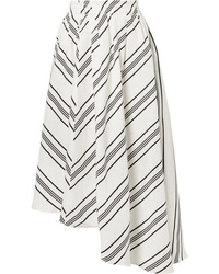 Apiece Apart Turkanna Asymmetric Striped Linen And Midi Skirt