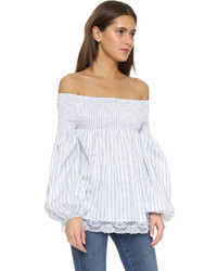 MLM Label Ruched Striped Top