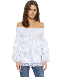 MLM Label Ruched Striped Top