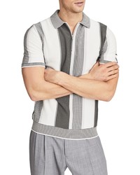 Reiss Nicky Stripe Cotton Modal Polo Shirt