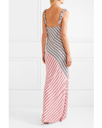 Rebecca Vallance Holly Striped Satin Piqu Maxi Dress