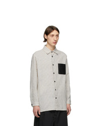 Loewe White And Off White Seersucker Shirt