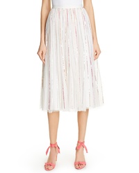 Needle & Thread Shimmer Sequin Stripe Midi Skirt