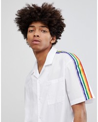ASOS DESIGN Boxy Oversized Revere Collar Shirt With Taping