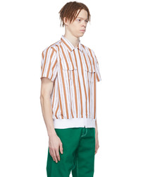 Noah Brown Cotton Stripe Shirt