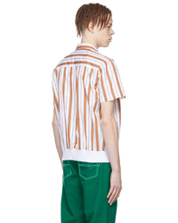 Noah Brown Cotton Stripe Shirt