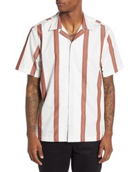 Saturdays Nyc Canty Stripe Short Sleeve Button Up Camp Shirt