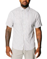 Fundamental Coast Hopkins Stripe Stretch Short Sleeve Button Up Shirt