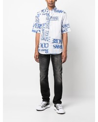 VERSACE JEANS COUTURE Logo Print Striped Shirt