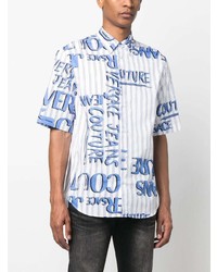 VERSACE JEANS COUTURE Logo Print Striped Shirt