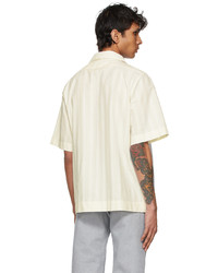 Maison Margiela Off White Cotton Striped Shirt