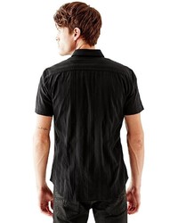 GUESS Reef Short Sleeve Dobby Striped Slim Fit Shirt