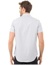 Calvin Klein Short Sleeve Dot Dobby Stripe Woven Shirt