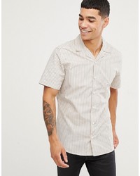 ONLY & SONS Short Sleeve Stripe Shirt With Revere Collar