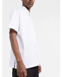Les Hommes Striped Short Sleeve Cotton Shirt