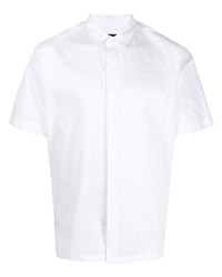 Les Hommes Striped Short Sleeve Cotton Shirt