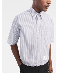 Thom Browne Striped Short Sleeve Drawstring Shirt