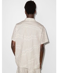 Tekla Vertical Stripe Short Sleeve Pajama Shirt