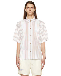 Han Kjobenhavn White Brown Stripe Boxy Shirt