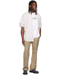 Soulland White Red Striped Basil Shirt