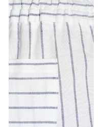 Suno Striped Linen Blend Shorts