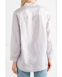 Maje Celina Striped Satin Shirt