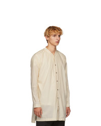 Jan Jan Van Essche White Silk And Cotton Striped Shirt