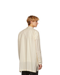 Jan Jan Van Essche White Silk And Cotton Striped Shirt