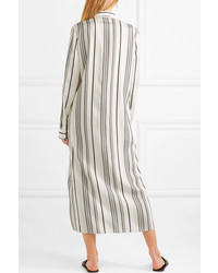 Jil Sander Striped Silk Shirt Dress