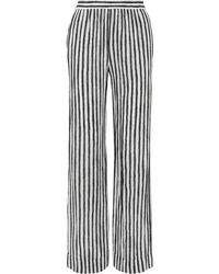 Michael Kors Collection Striped Silk Wide Leg Pants
