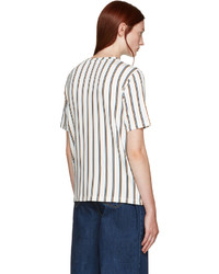 Aalto White Striped T Shirt